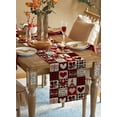 thumbnail image 3 of Table Runner Dresser Scarves 72 Inch Long, Happy Mother's Day Dwarfs Heart Truck Linen Dining Table Runners Love Quote on Buffalo Plaid Tabletop Scarf for Wedding Holiday Party Kitchen, 3 of 7