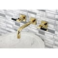 thumbnail image 2 of Kingston Brass KS6122CKL Kaiser Double-Handle Wall Mount Bathroom Faucet, Polished Brass, 2 of 8