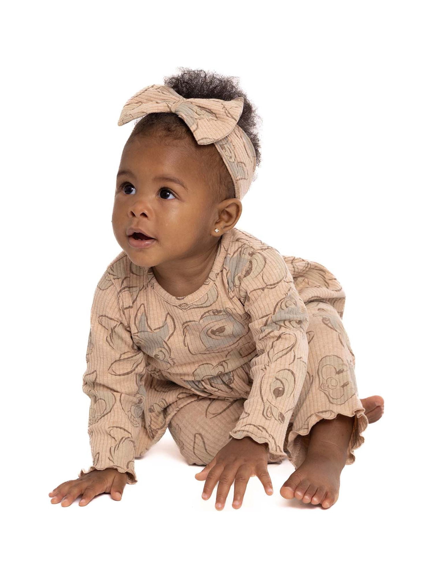 Disney Bambi Baby Girls Top, Pants and Headband, 3-Piece Set, Sizes 0/3-24 Months