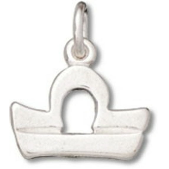 Sterling Silver 18" 1mm Box Chain Small Libra Zodiac Horoscope Symbol Pendant Necklace