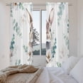 thumbnail image 3 of Easter Bunny Kitchen Curtain for Berdoom Living Room Cafe 72 Inch Length, Green Eucalyptus Leaves Spring Flowers Country Tiers Curtains Light Filtering Drapes Window Treatment 2 Panels 52"Wx72"L, 3 of 8