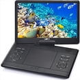 thumbnail image 1 of Lecteur DVD Portable de 14 Pouces avec Manette Remore, Haute Résolution, Pile Rechargeable, Écran Grand Format, Lecteur DVD pour Voiture, 1 of 5