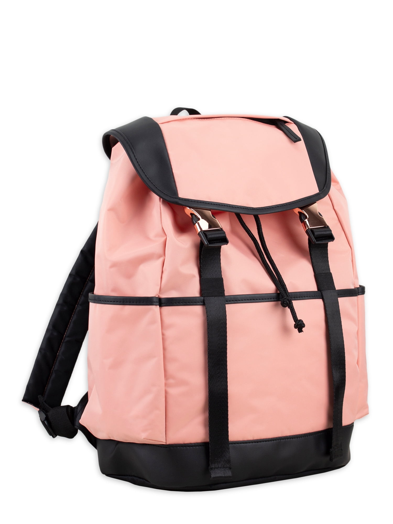 Bodhi Unisex Drawstring Backpack with Dual Buckles, Blush