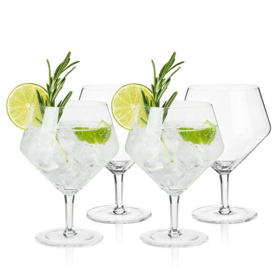 Viski Gin and Tonic Glasses for Dinner Holidays Summer Party, 14oz Set of 4