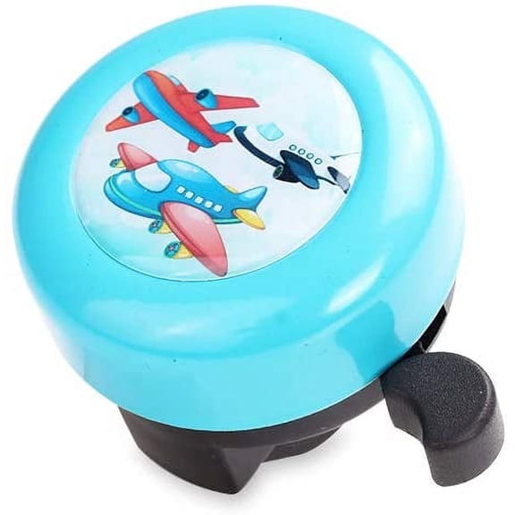 MINI-FACTORY Bike Bell for Kid Boys, Cute Blue Airplane Children's Bike Accessory Safe Cycling Ring Horn for Bicycle Front Handlebar