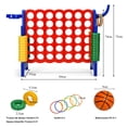 thumbnail image 3 of Set Conecta 4 Gigante Costway para Niños y Adultos Juego de Exterior 74 cm 42 Piezas Azul, 3 of 9