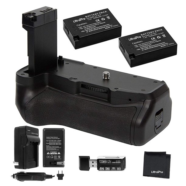 Ultrapro Battery Grip Bundle For Canon Rebel T7i, EOS 77D, 800D