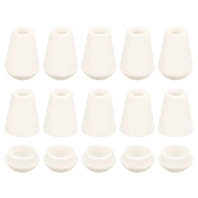 Unique Bargains 20Pack Plastic Cord Lock Bell End Stopper Cord End Lock Rope Fastener, White