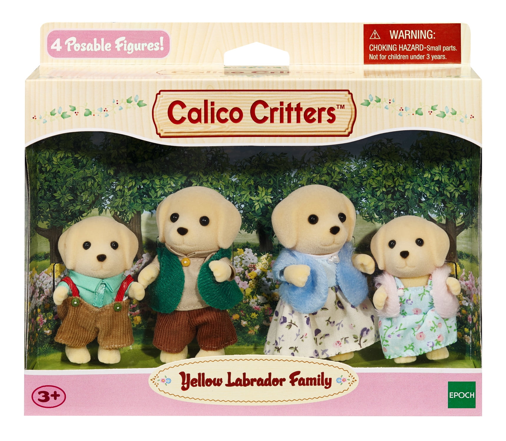 calico critters golden retriever family