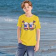 thumbnail image 6 of Toddler Girl Clothes under $5 Short Sleeve Round Neck Independence Day Print Cotton Toddler Kids T-shirt Tee Top Yellow 7 Years, 6 of 6