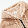 thumbnail image 5 of Pejock Mens Sherpa Hoodie Jacket Fleece Lined Zip Up Warm Hoodies Sweatshirt Winter Zipper Sweater Hooded Coat for Fall Winter, 5 of 8