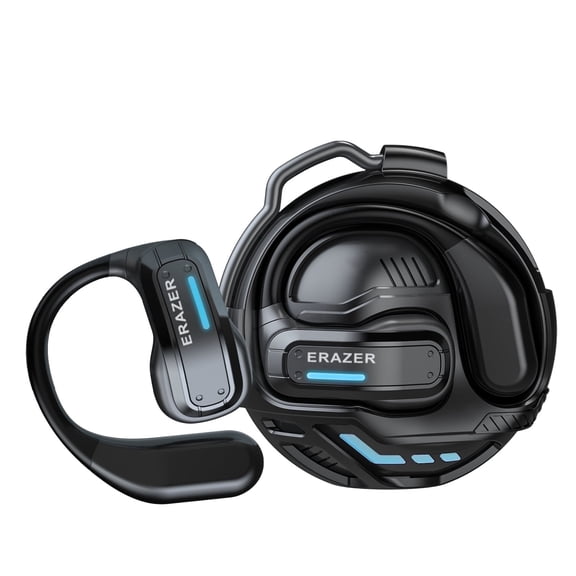 ERAZER X8 Open Ear Wireless Sport Earbuds, Ear Hook Bluetooth Headphones with Mic, IPX5 Sweatproof for Running & Workout, Black