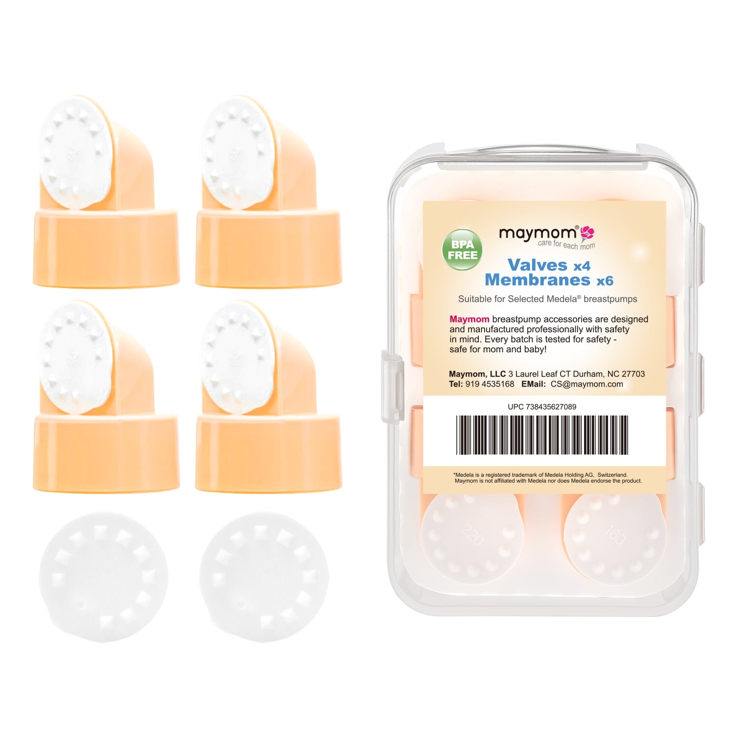 Maymom 4 Replacement Valves and 6 Membranes for Medela Breastpumps