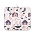 thumbnail image 2 of Halloween Houses Pattern Dish Drying Mat for Kitchen, Quick Drying Absorbent Soft Durable 16" x 18", 2 of 10