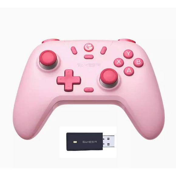 GameSir Nova Lite Manette de Jeu Sans Fil avec Bluetooth, Dongle, Filaire pour Switch, Android, IOS, PC et Jeux Steam (Rose avec Récepteur)
