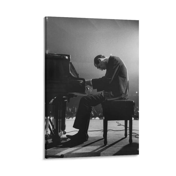 Bill Evans Poster Famous Jazz Pianist Portrait Inspirational Quotes Canvas Wall Art Print For Room Aesthetic And Decor Poster For Bedroom Living Room Bathroom Kitchen Office Decor