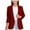 Wine, variant on Girls Blazer Open Front Solid Color Slim Fit Long Sleeve Suit Jacket Casual School Uniform Jackets 3-14Y