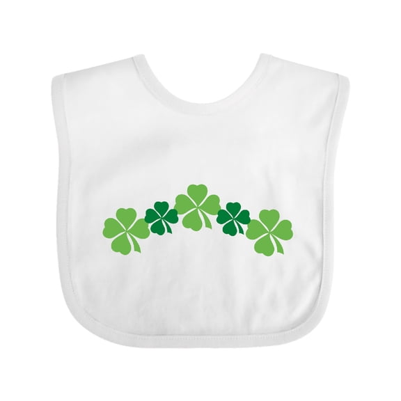 Inktastic Shamrock Four Leaf Clover St Patricks Boys or Girls Baby Bib