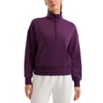 thumbnail image 1 of Sudadera CRZ YOGA SoftAura Half Zip para Mujer Ciruela Magenta, 1 of 5