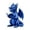 Blue#0918-366, variant on Reading Dragon Statue, 3D Printed Bookshelf Decoration with Glasses, Reading Sculpture for Desk Study, 3.94 in