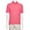 Coral, variant on AKA Mens Solid Polo Shirt Classic Fit - Pique Chambray Collar Comfortable Quality