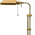 thumbnail image 4 of 26" Bronze Metal Adjustable Table Lamp With Antiqued Brass Rectangular Shade, 4 of 6