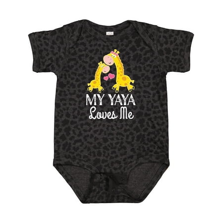 

Inktastic My Yaya Loves Me Giraffe Gift Baby Boy or Baby Girl Bodysuit