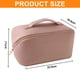 thumbnail image 2 of Bolso cosmético portátil del almacenamiento del viaje de lujo ligero de gran capacidad, hecho del cuero de la PU, 2 of 5