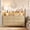 Natural wood, variant on Tzou Modern 6 Drawer Fluted Dresser with LED Lights & Charging Station, Wide Chest with Gold Handles & Open Storage Shelf, White Finish, Bedroom Storage