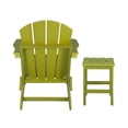 thumbnail image 5 of Adirondack Chair with Square Side Table Included for Outdoor Patio Garden Porch Seating, Lime, 5 of 6