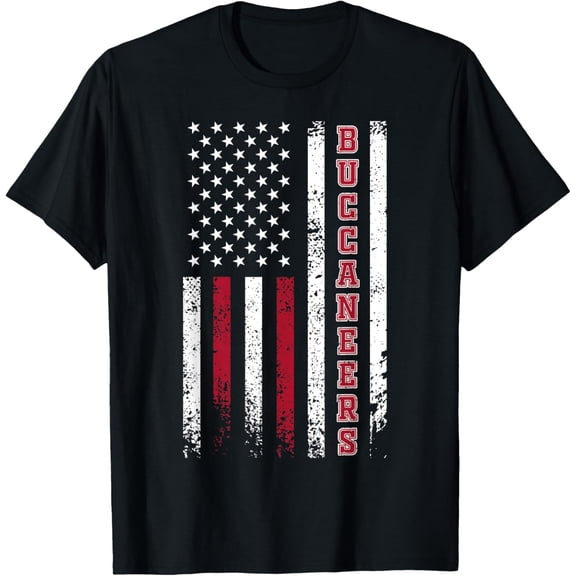 Buccaneers Name Retro Vintage First Name Buccaneers Usa Flag T-Shirt