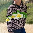 thumbnail image 2 of Plumeria Men's Stand Collar Sweater Long Sleeve Clothing Loose Fit Sports Sweater, 2 of 8