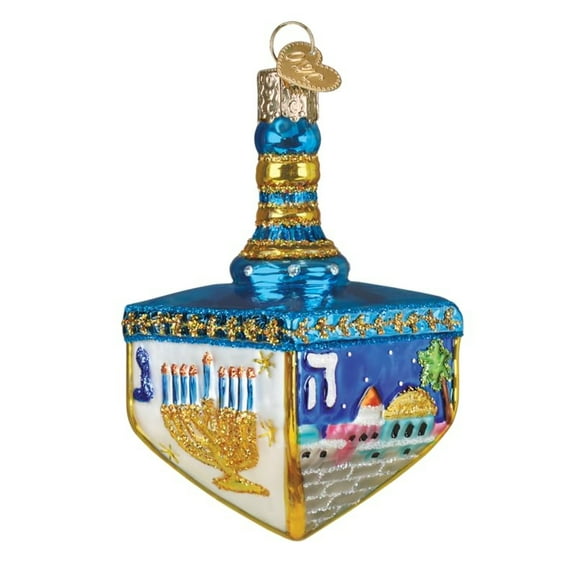 Dreidel Glass Ornament