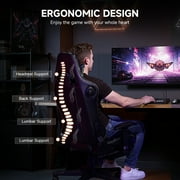 GTPLAYER Gaming Chair with Bluetooth Speakers Footrest PU Leather Music Office Chair, Camouflage