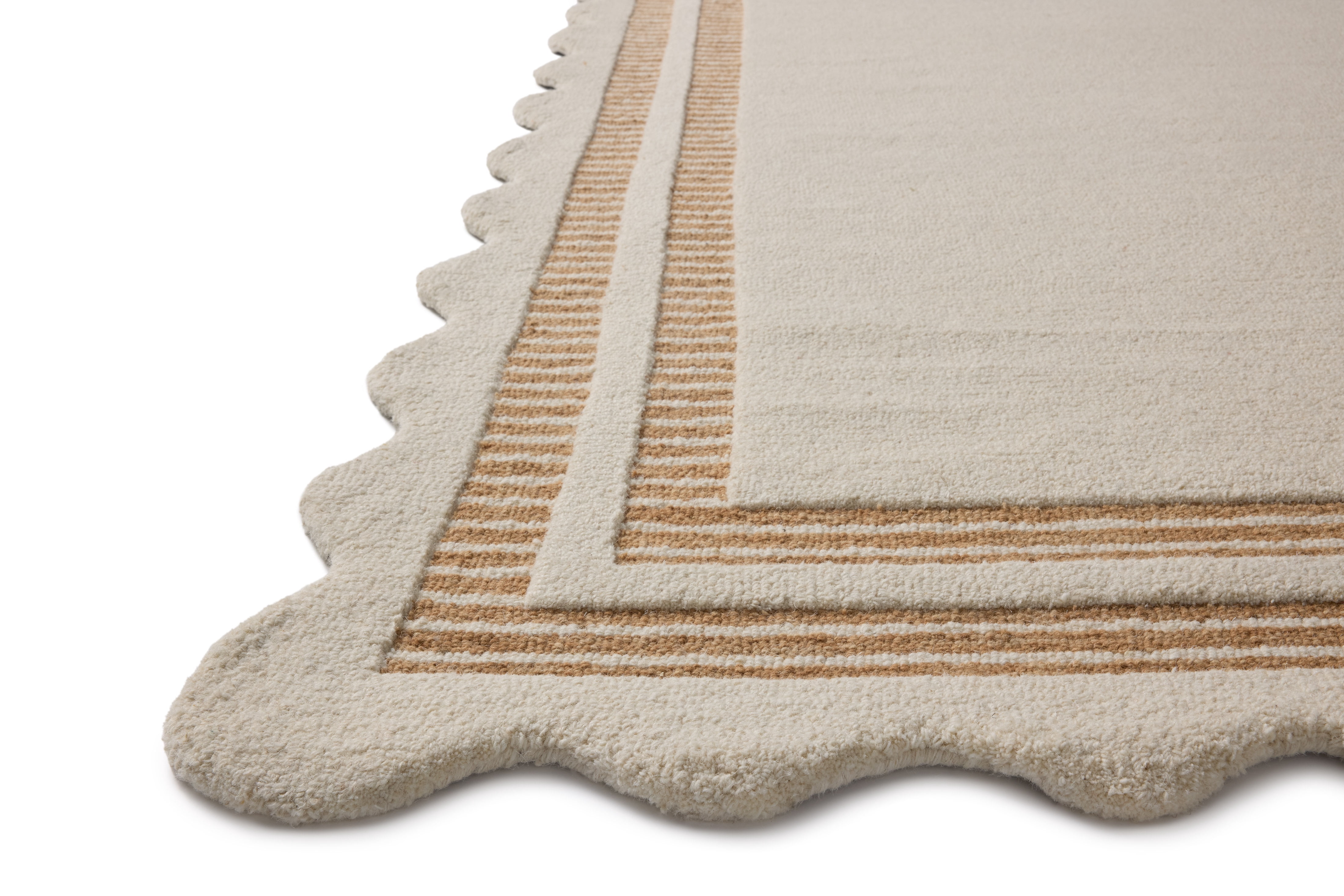 Chris Loves Julia x Loloi Scottie Ivory / Rust 7'-9" x 9'-9" Area Rug