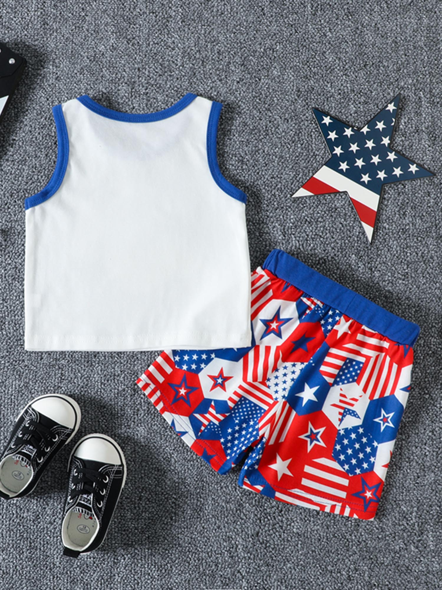 Hirigin Independence Day Baby Boy Outfits Hat Print Tank Tops and Short ...