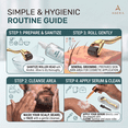 thumbnail image 5 of ABERA 540 Titanium Microneedle Roller for Face, Scalp & Beard Care Routine - Premium Cosmetic Exfoliating Roller System, Gold Handle (1 Pack), 5 of 6