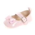 thumbnail image 2 of Yoyauz Baby Girl Mary Jane Shoes Anti Slip Rubber Sole Ballet Slippers Princess Dress Wedding Shoes Newborn Kids Shoes Toddler Shoes（0-12 Month）, 2 of 6