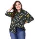 thumbnail image 2 of CamiManLarCon Botones Estampado Floral TalGrande PaMujer Negro XL, 2 of 6