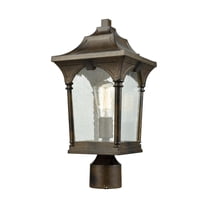Elk Home 8-Inch Wide Loringdale Post Light Traditional-Hazelnut Bronze