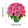 thumbnail image 2 of Artificial Topiary for Outdoors, Geraniums Artificial Flowers Realistic – 18" Potted Faux Geranium Plants Deep Red, UV Resistant Silk Flowers for Outdoor Indoor Front Porch Garden Home Decor (Red), 2 of 6