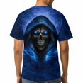 thumbnail image 5 of LAOLIUSN Men's 3D Skull Graphic T Shirt, All Over Print Short Sleeve Crewneck Tee, 88% Polyester 12% Spandex, Casual Novelty Streetwear Tops, S-4XL, 5 of 7