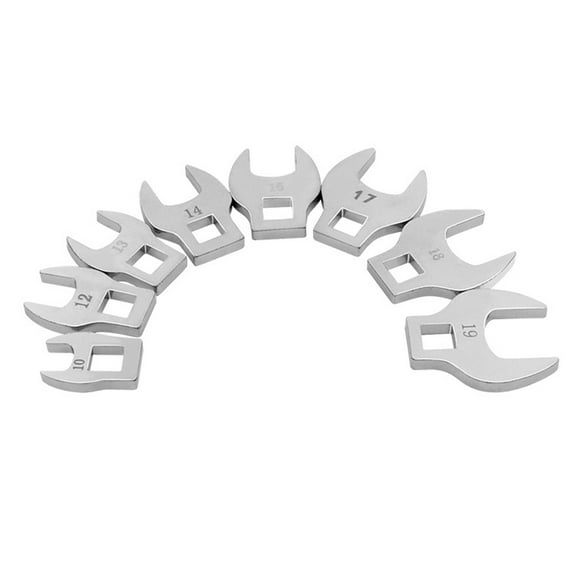 3/8ich Crows Foot Wrench Set 8Pcs Crowfoot Wrench Set 10-19mm Tool for Ratchets Spanner Mechanics Access Fasteners