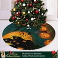 thumbnail image 6 of FMSHPON Halloween Night Xmas Christmas Tree Skirt Stand Mat for Holiday Party Decoration Indoor Outdoor 48 inches, 6 of 6