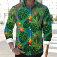 thumbnail image 5 of PNTUTB Men's Hawaiian Fashion Printed Vacation Blouses Collared Long Sleeve Button Down Casual Comfortable Shirts, 5 of 6