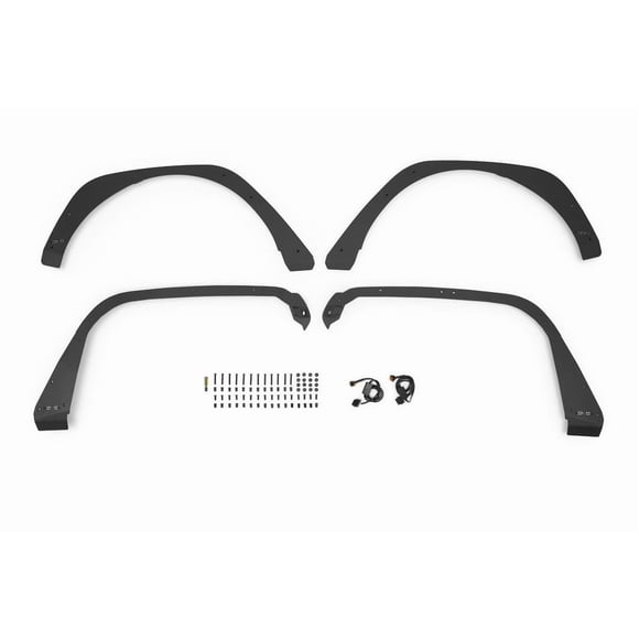 DV8 Offroad Fender Flare Delete FDJL-08 Powder Coated; Black; Steel; Set of 4