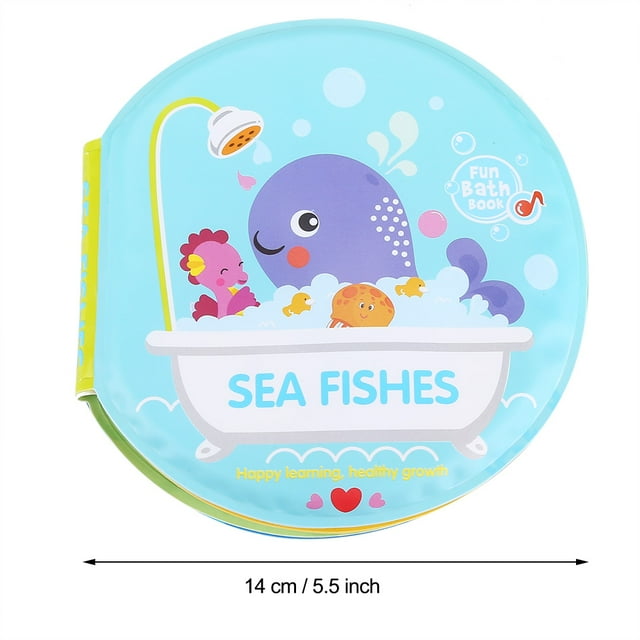 Baby Bath Water Toy, Bath Book, Nontoxic Tear Proof Round For Infant Toddler Baby Child