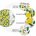 thumbnail image 6 of Shower Curtain Bathroom Set Summer Lemon Green Botanical Waterproof Fabric Shower Curtains with Grommets&Hooks, Watercolor Yellow Lemons Privacy Bath Curtain for Bathtub 36x72in, 6 of 9