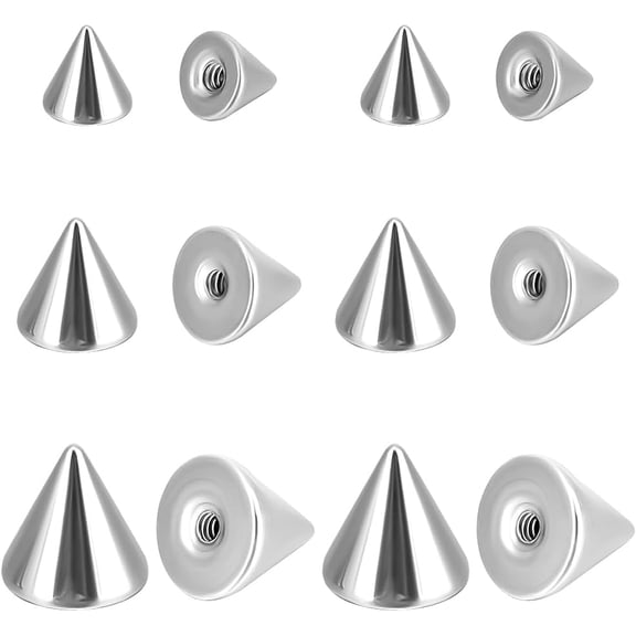 90Pcs 3 Sizes Screw Earring Backs DIY for Studs 3/4/5mm Stainless Steel Cone Earring Backs Replacements Metal Silver (Hole: 20/21 Gauge) DIY for Thread Post