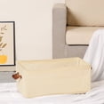thumbnail image 5 of Unique Bargains Fabric Storage Cube Bin for Shelves Collapsible Storage Basket 1 Pcs Beige, 5 of 7